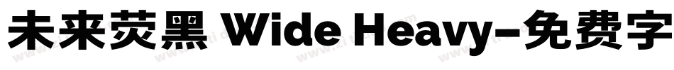 未来荧黑 Wide Heavy字体转换